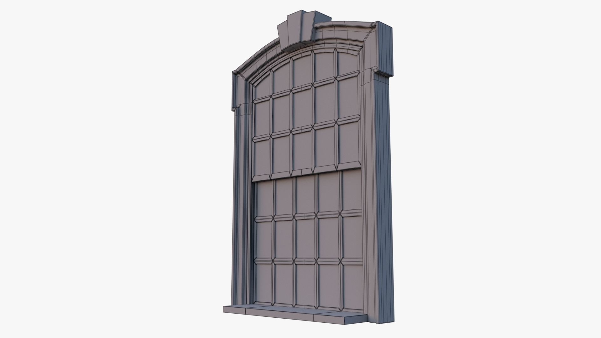 Cement Window 0005 Low-poly 3D model_28