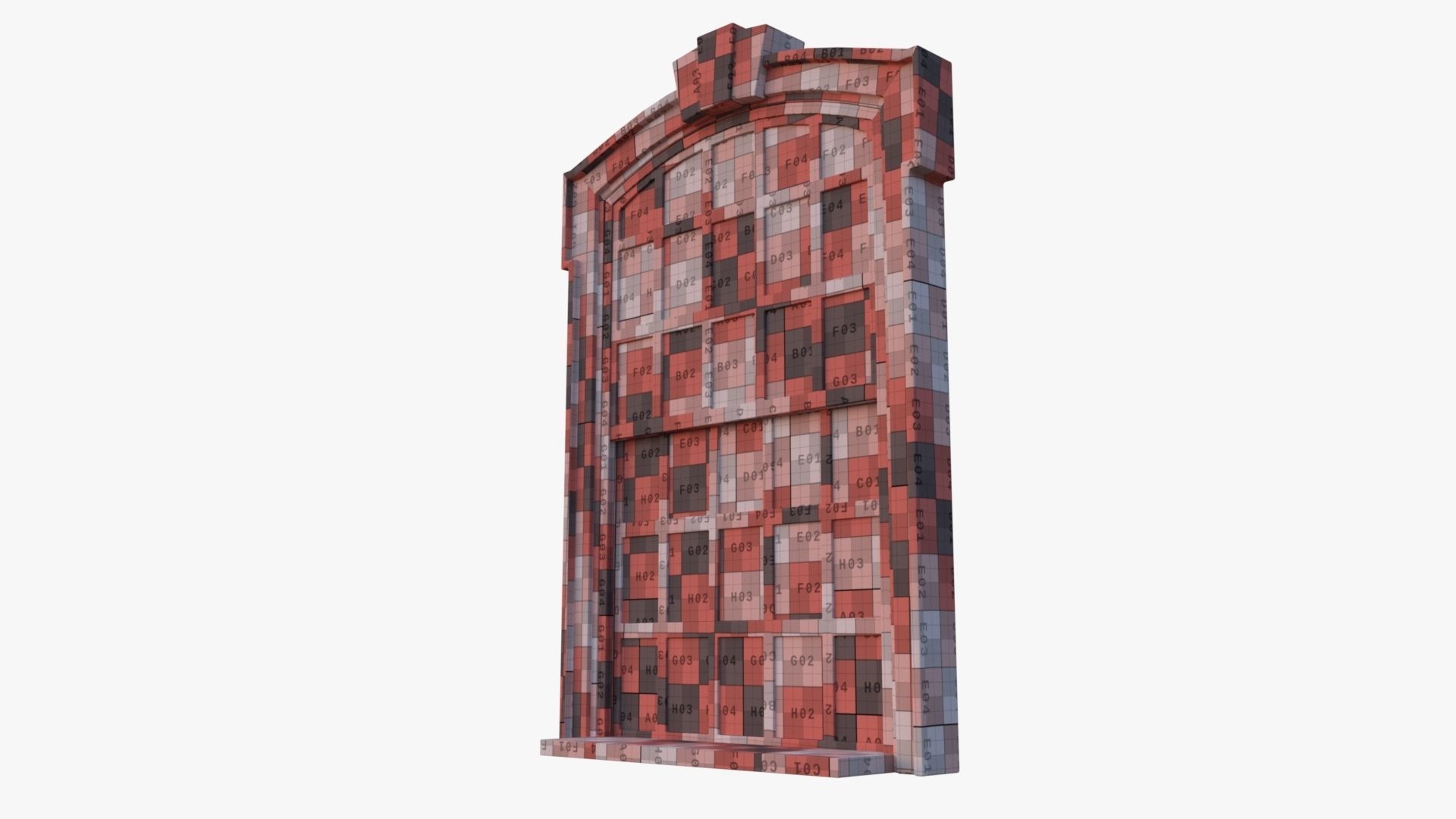 Cement Window 0005 Low-poly 3D model_19