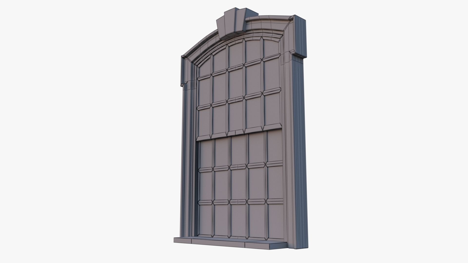 Cement Window 0005 Low-poly 3D model_23