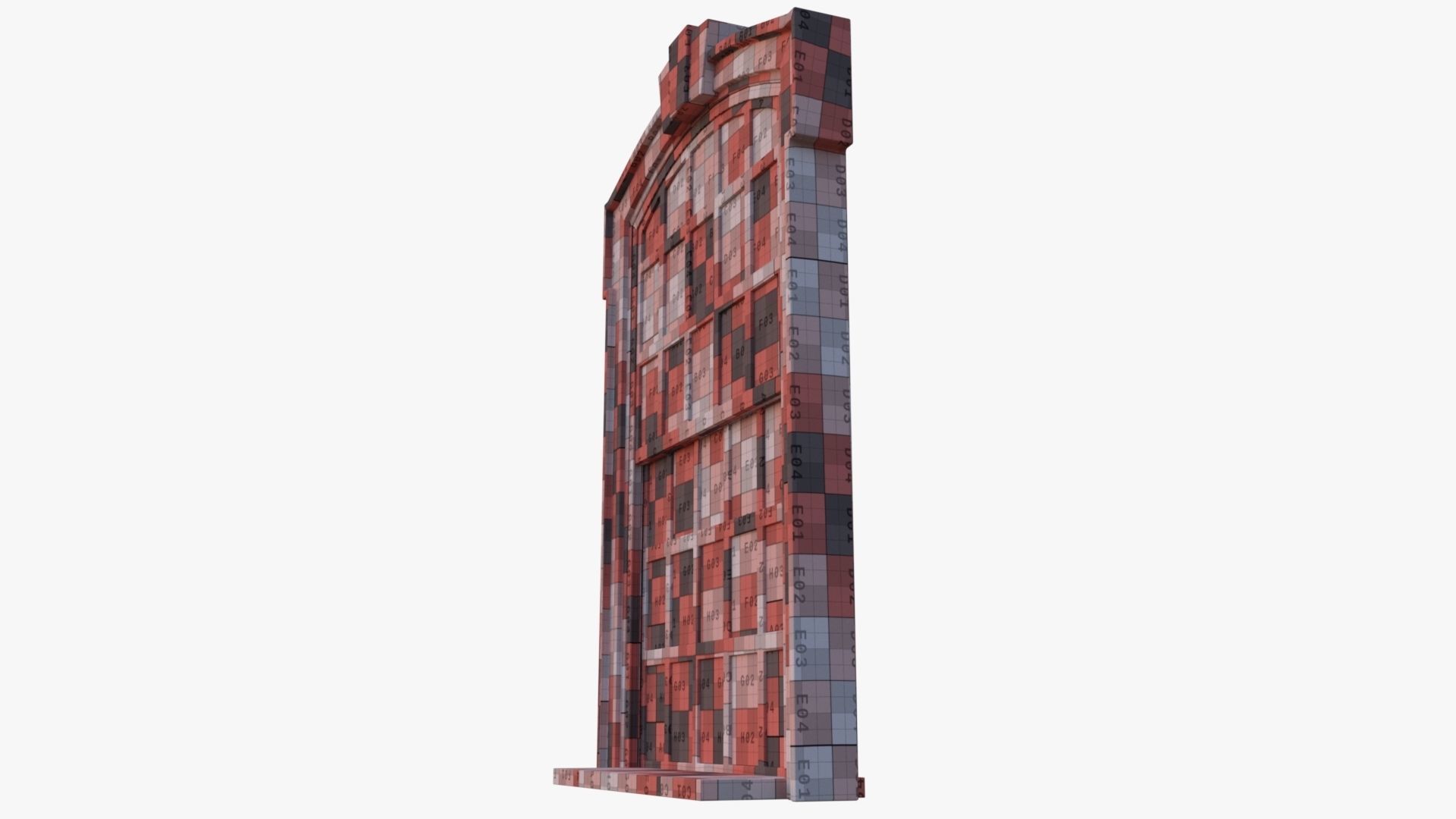 Cement Window 0005 Low-poly 3D model_20