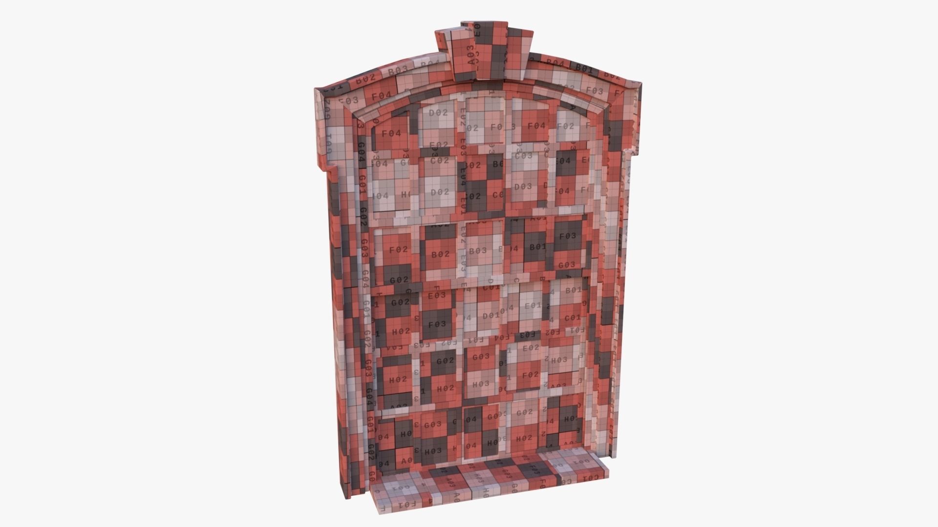 Cement Window 0005 Low-poly 3D model_18