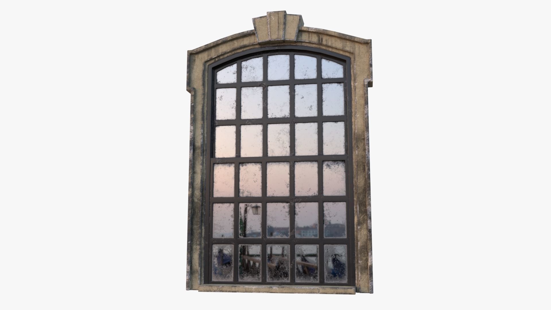 Cement Window 0005 Low-poly 3D model_14