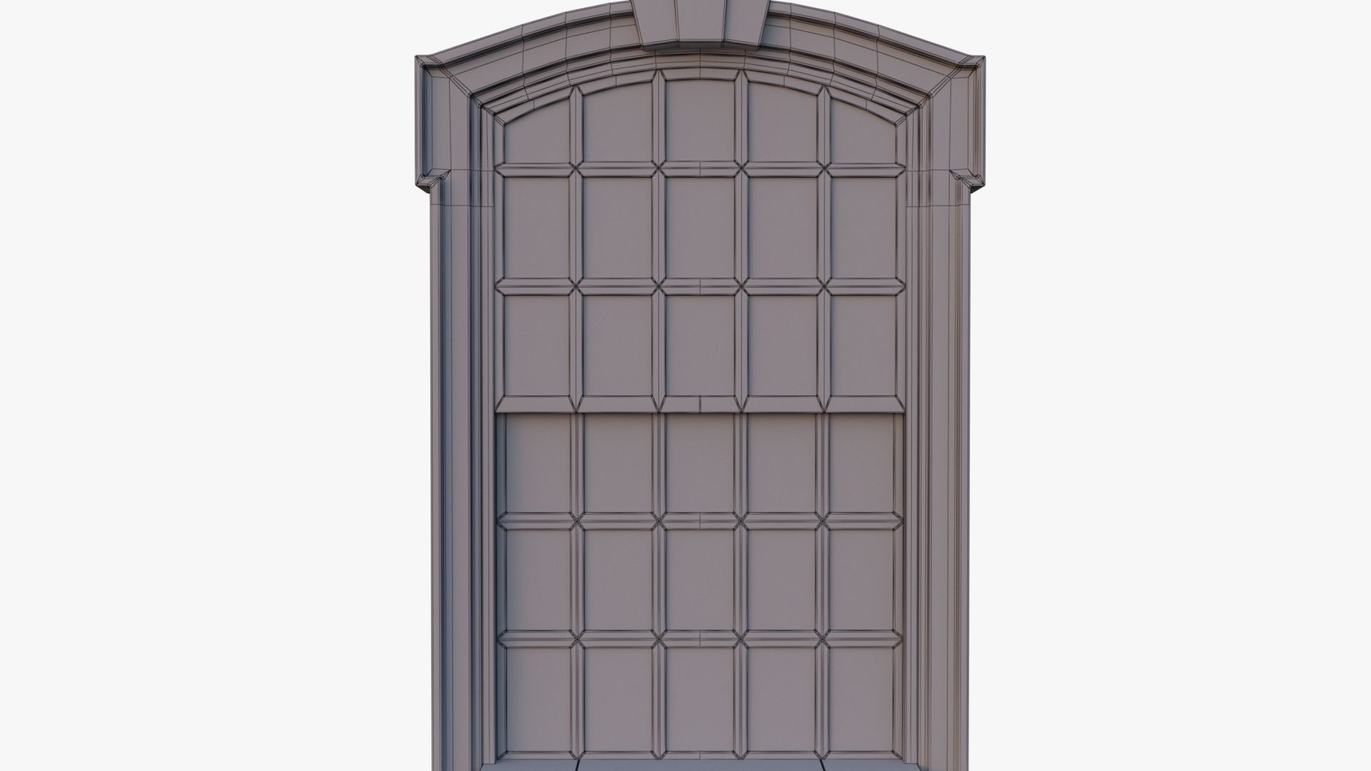Cement Window 0005 Low-poly 3D model_27
