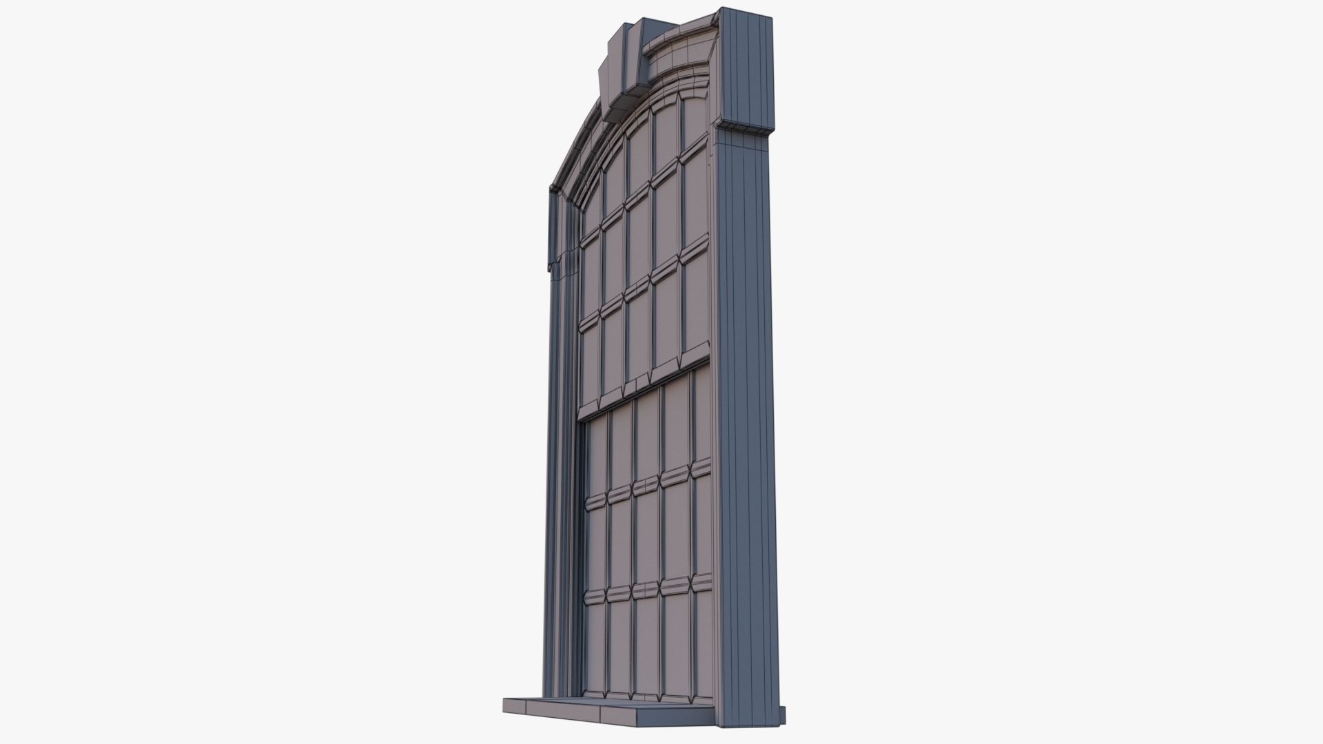 Cement Window 0005 Low-poly 3D model_25
