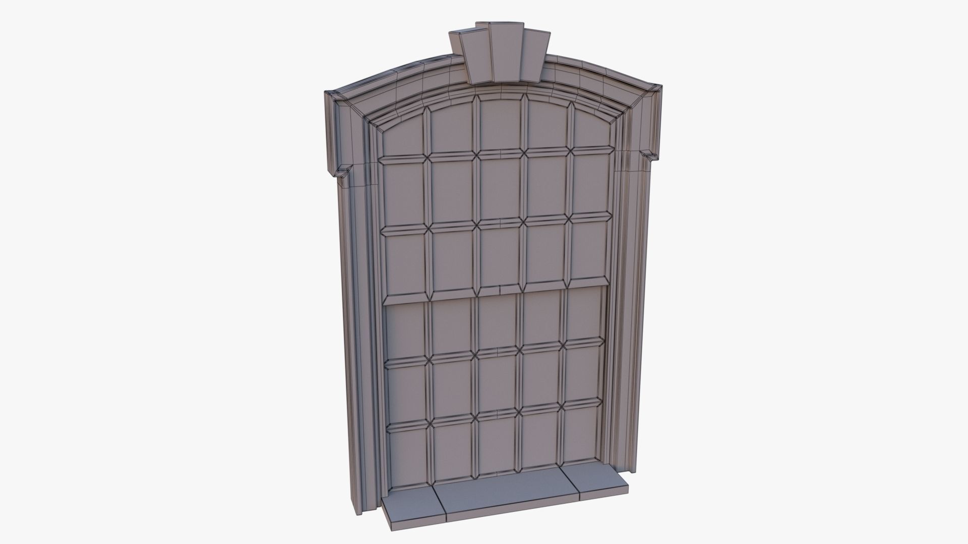 Cement Window 0005 Low-poly 3D model_22