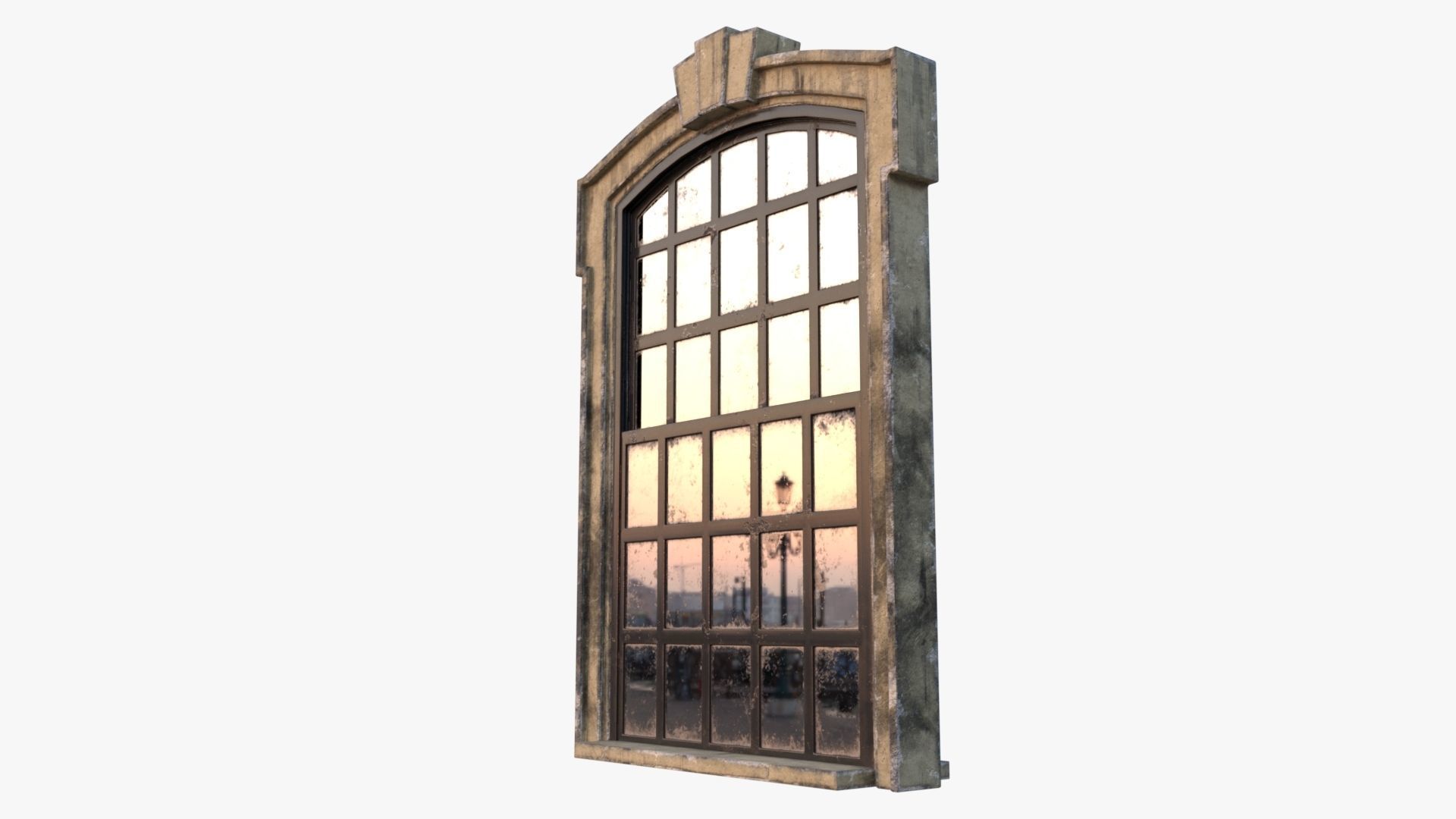 Cement Window 0005 Low-poly 3D model_12