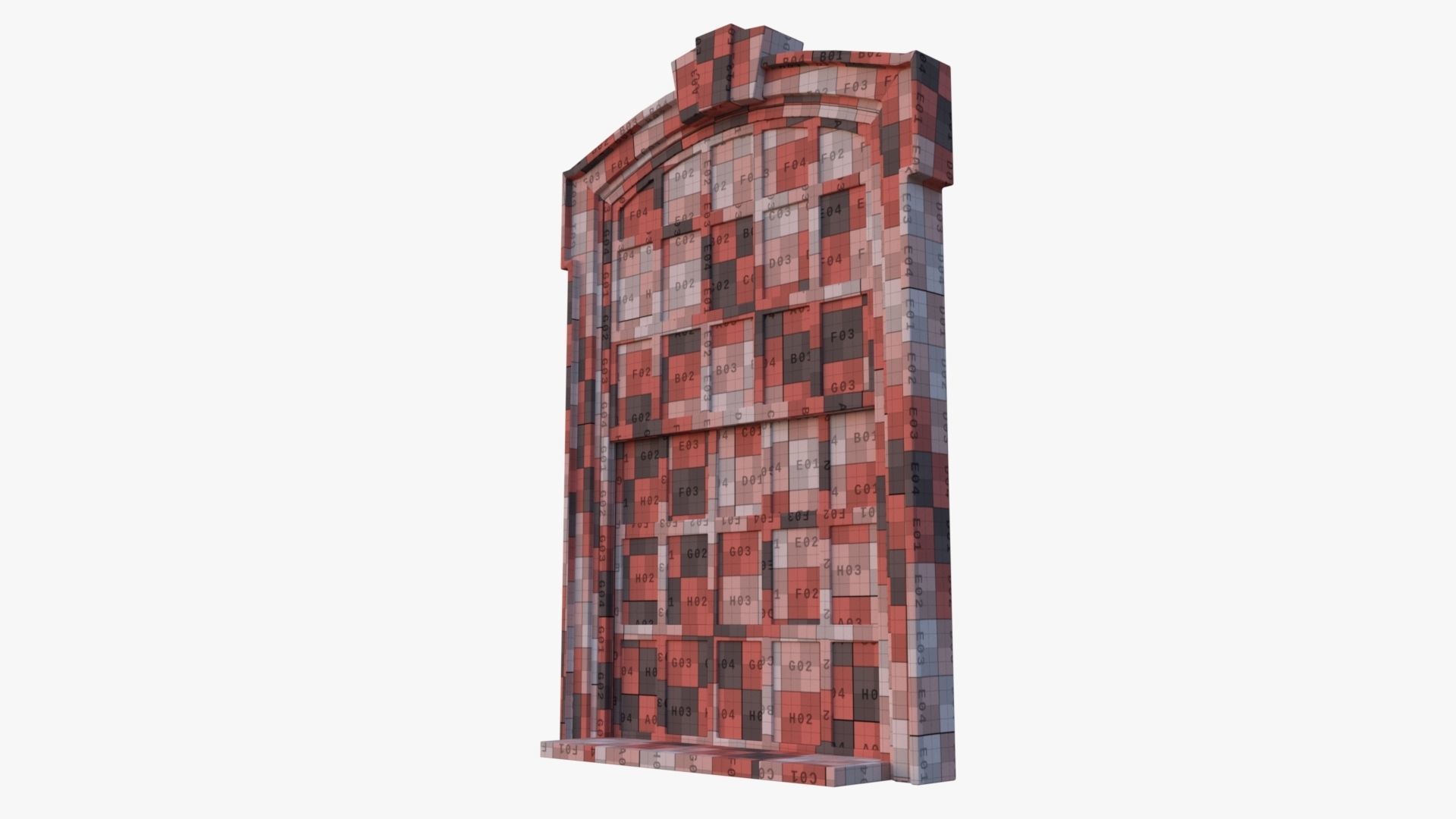 Cement Window 0005 Low-poly 3D model_21