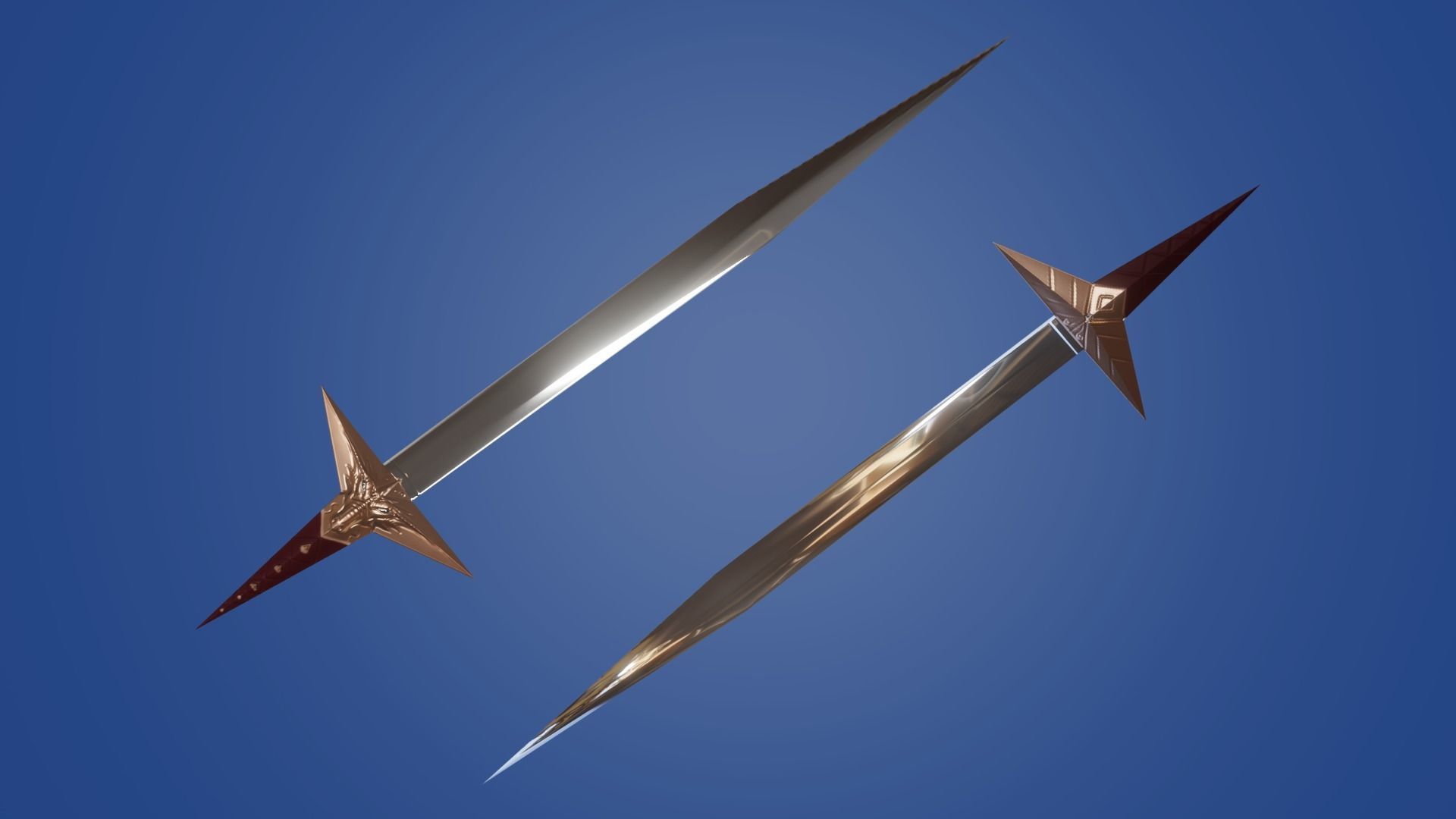 Extra Low Poly Woman Warrior Low-poly 3D model_8