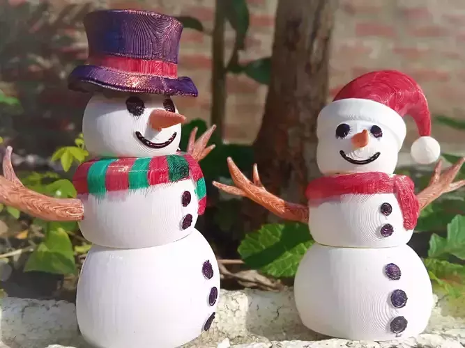 Flexi Snowman 3D print model