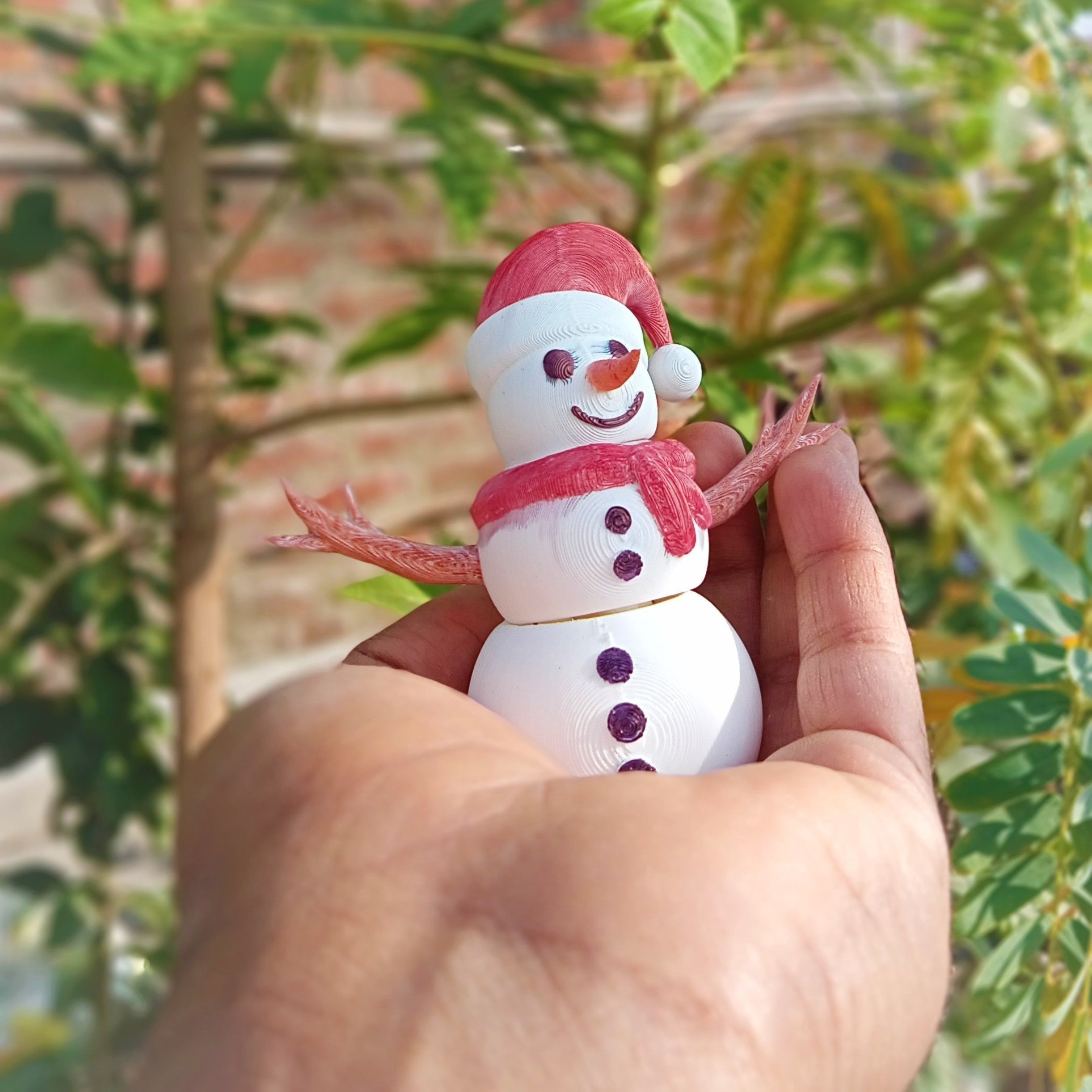Flexi Snowman 3D print model_2