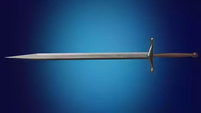 Heavy two-handed sword PBR low-poly game ready