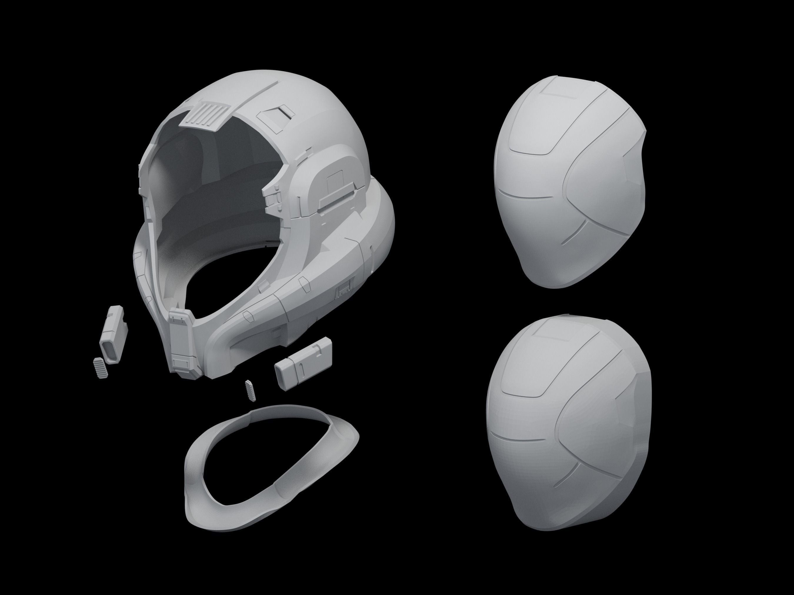 HALO Zvezda helmet 3d print file 3D print model_4