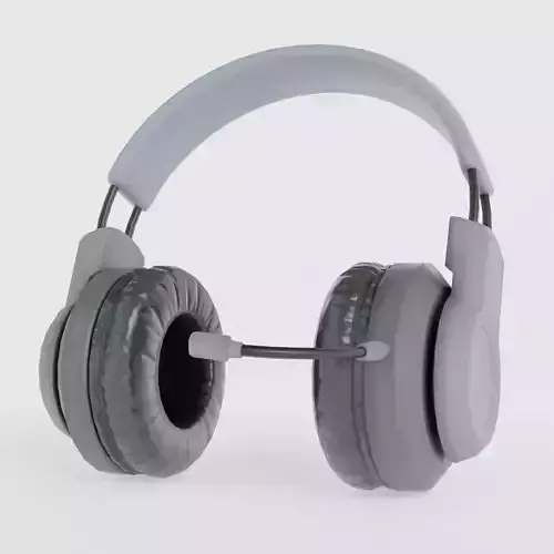 Low-poly Simple Headphones