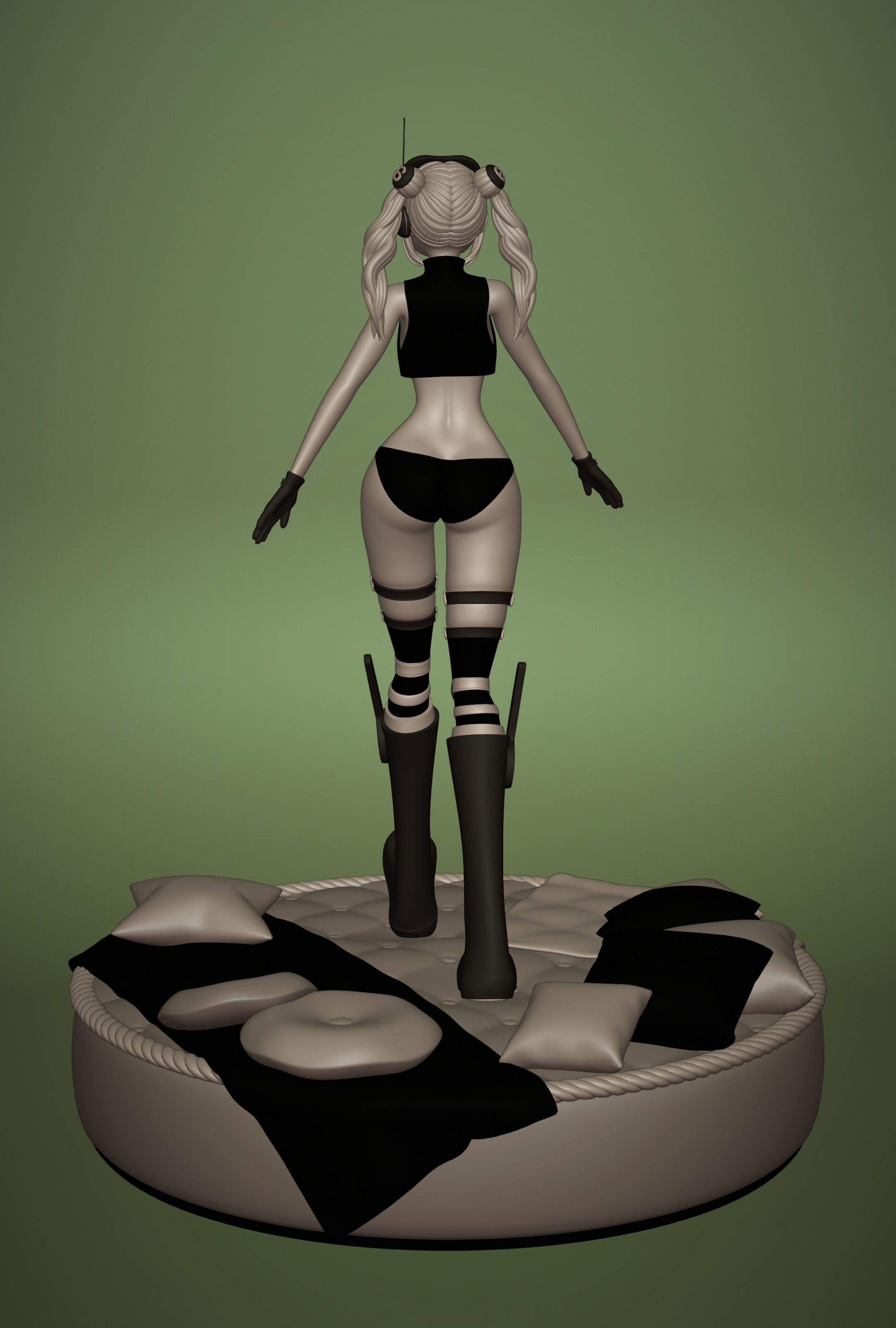 ONE PIECE VEGAPUNK YORK FIGURE SCULPT Low-poly 3D model_13