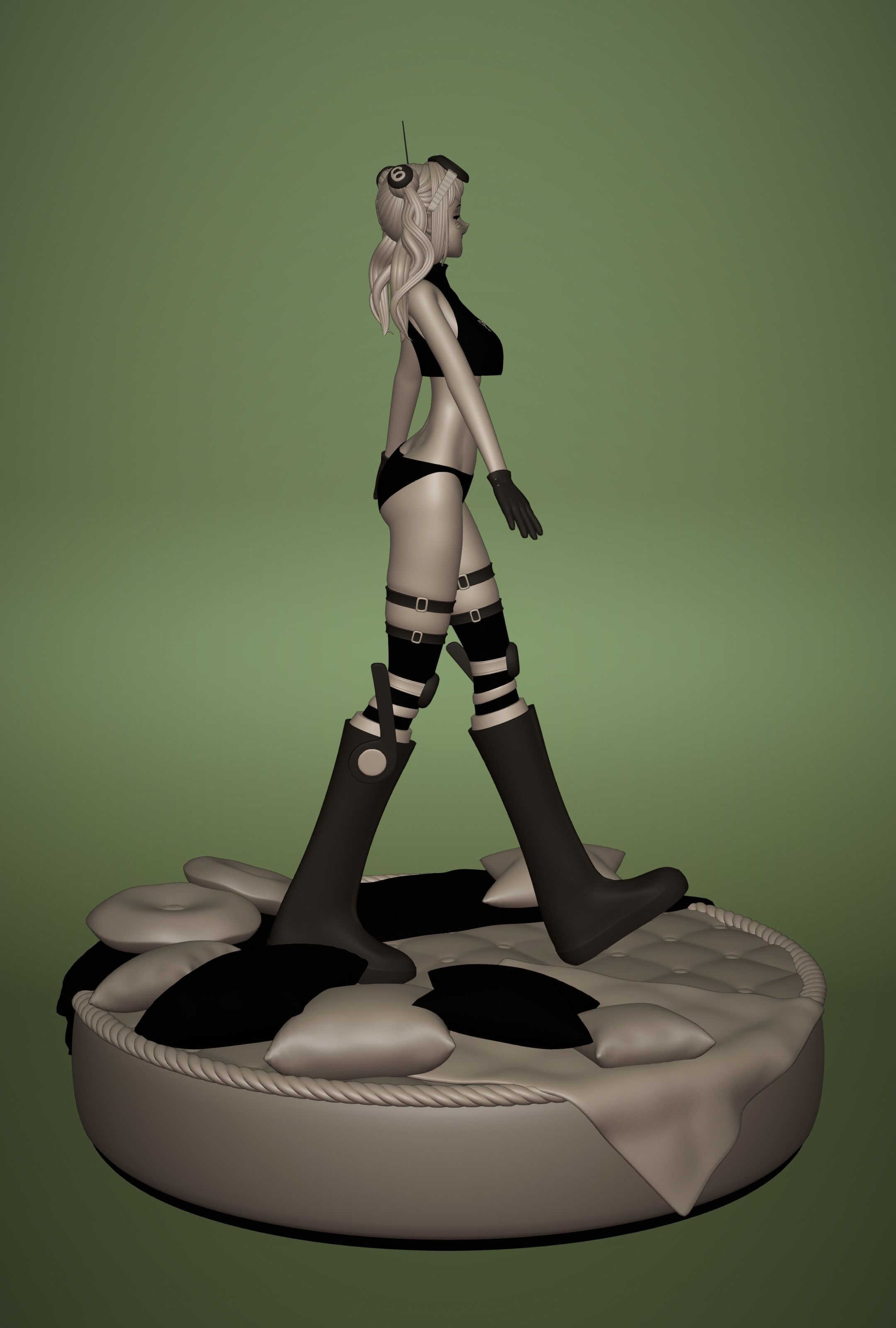 ONE PIECE VEGAPUNK YORK FIGURE SCULPT Low-poly 3D model_15
