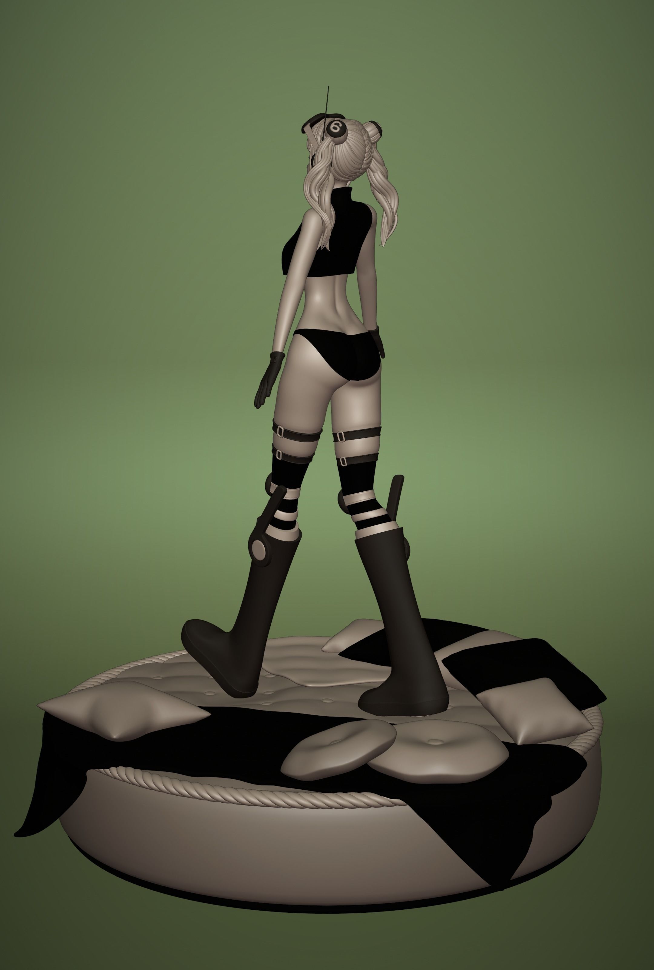 ONE PIECE VEGAPUNK YORK FIGURE SCULPT Low-poly 3D model_12