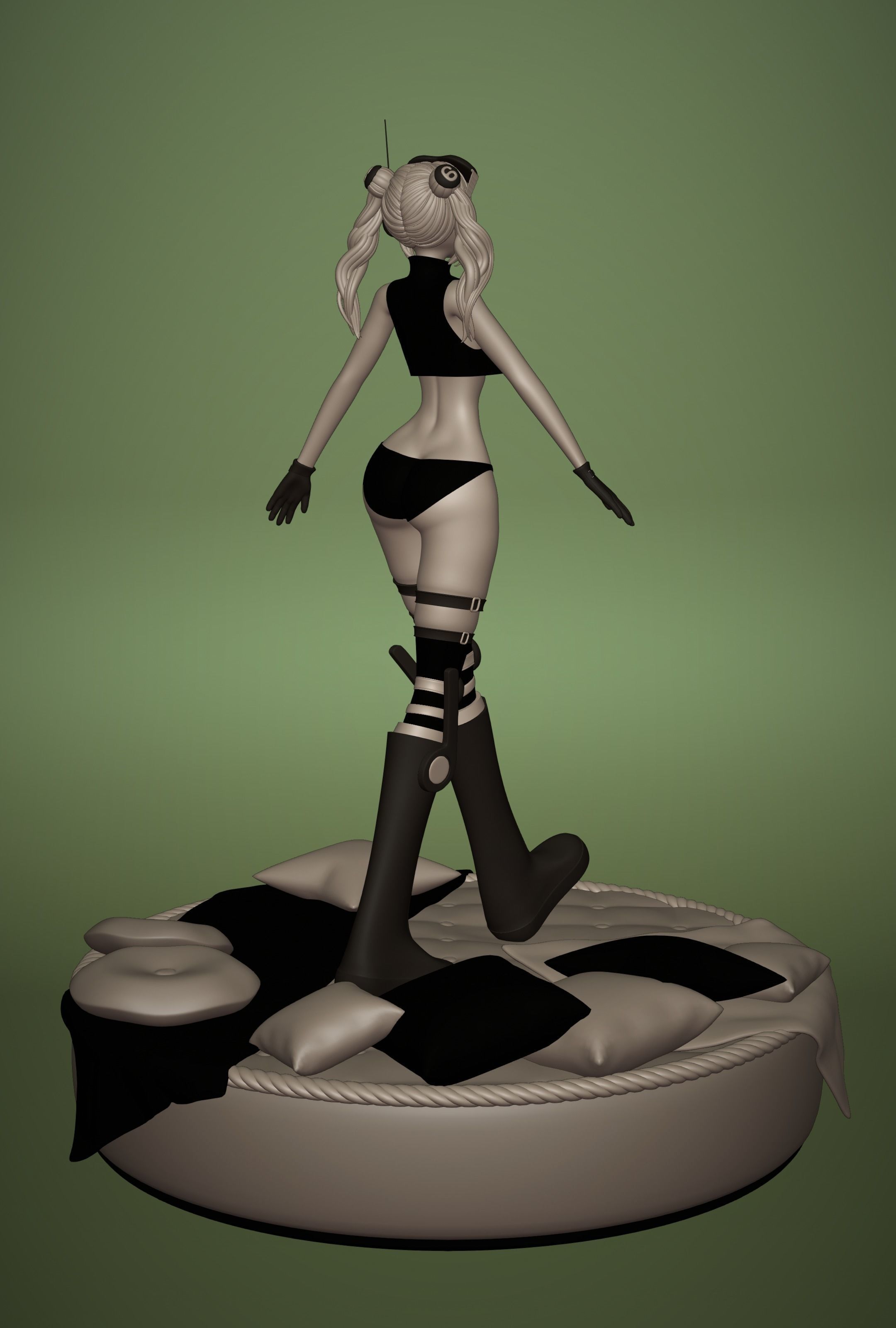 ONE PIECE VEGAPUNK YORK FIGURE SCULPT Low-poly 3D model_14