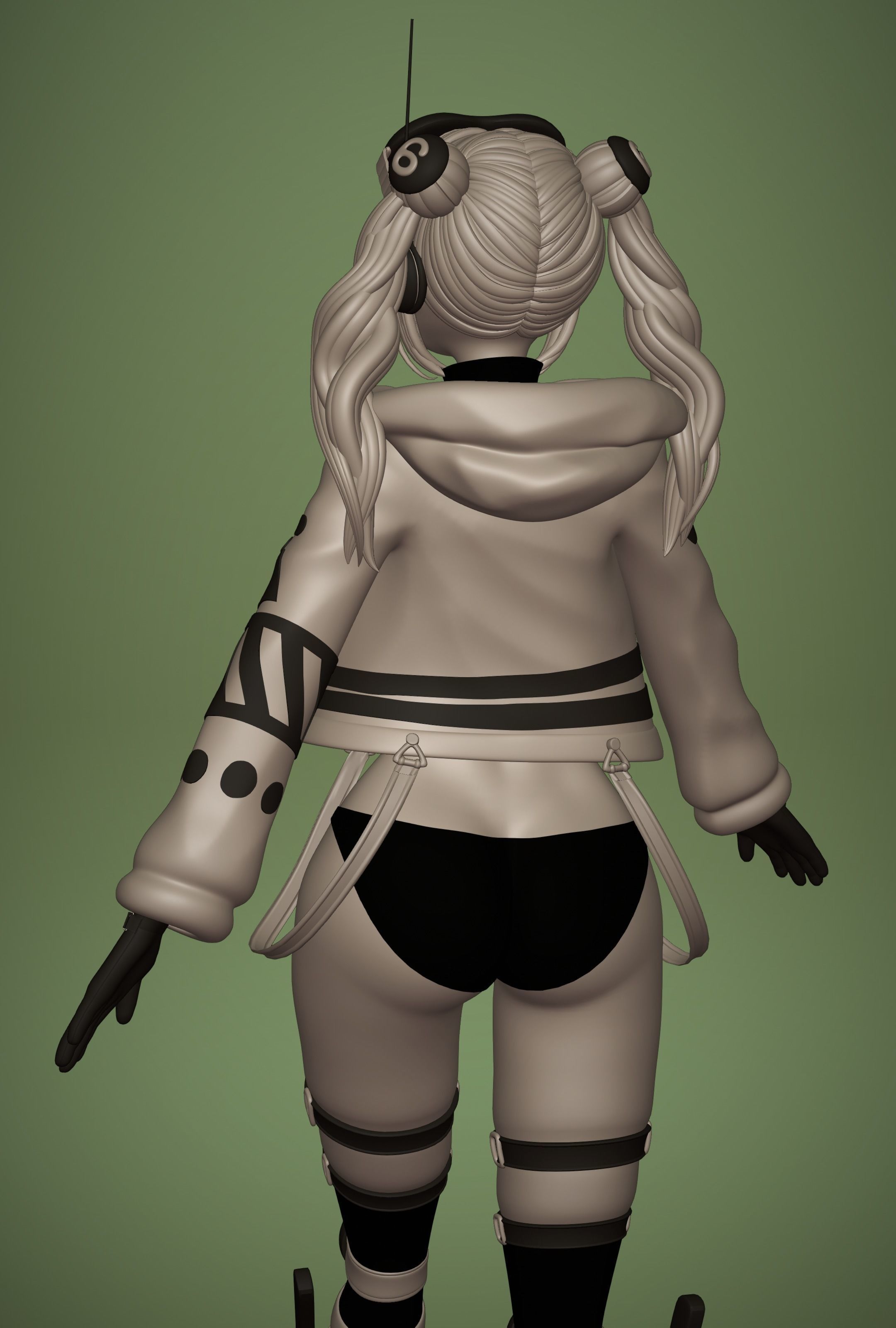 ONE PIECE VEGAPUNK YORK FIGURE SCULPT Low-poly 3D model_19