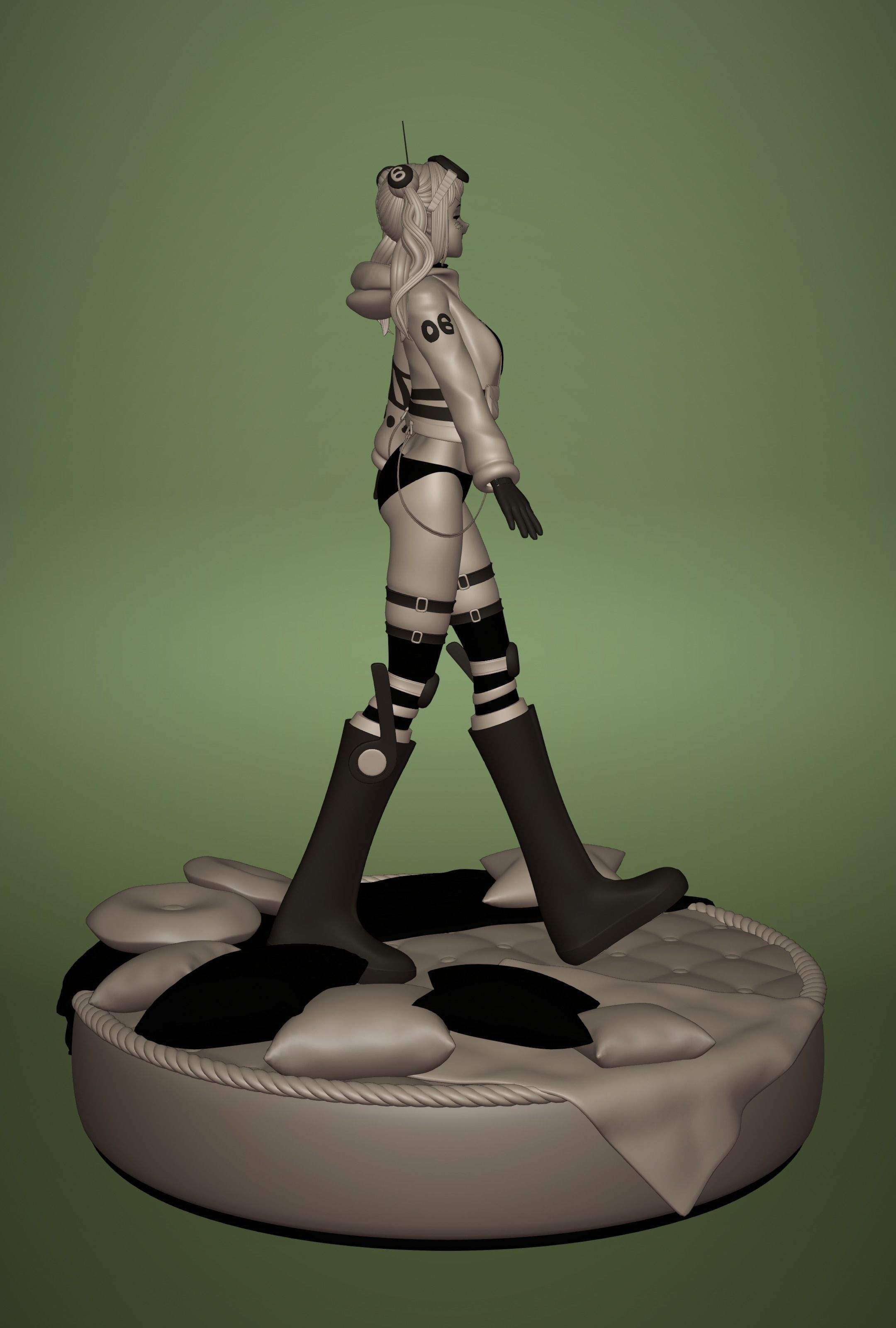 ONE PIECE VEGAPUNK YORK FIGURE SCULPT Low-poly 3D model_7