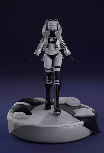 ONE PIECE VEGAPUNK YORK FIGURE SCULPT Low-poly 3D model