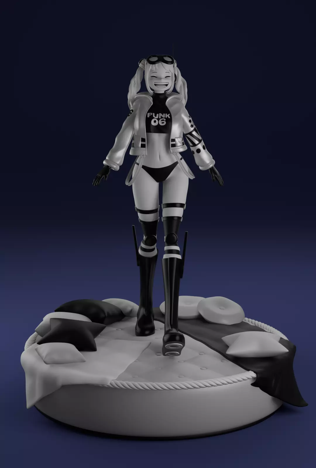 ONE PIECE VEGAPUNK YORK FIGURE SCULPT Low-poly 3D model_0