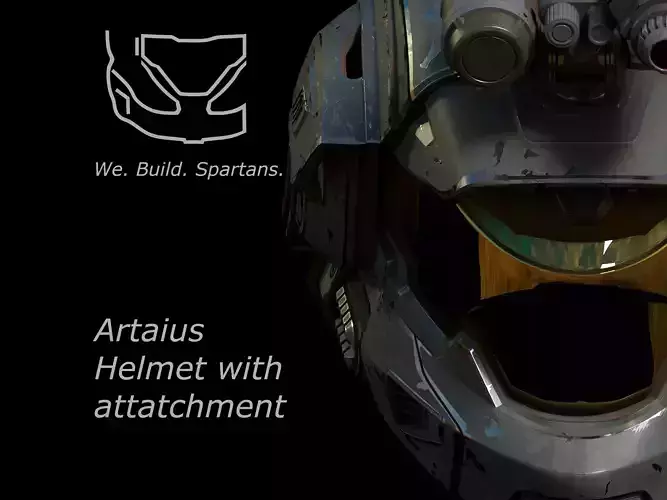 Artaius helmet with attachment 3d print file 3D print model