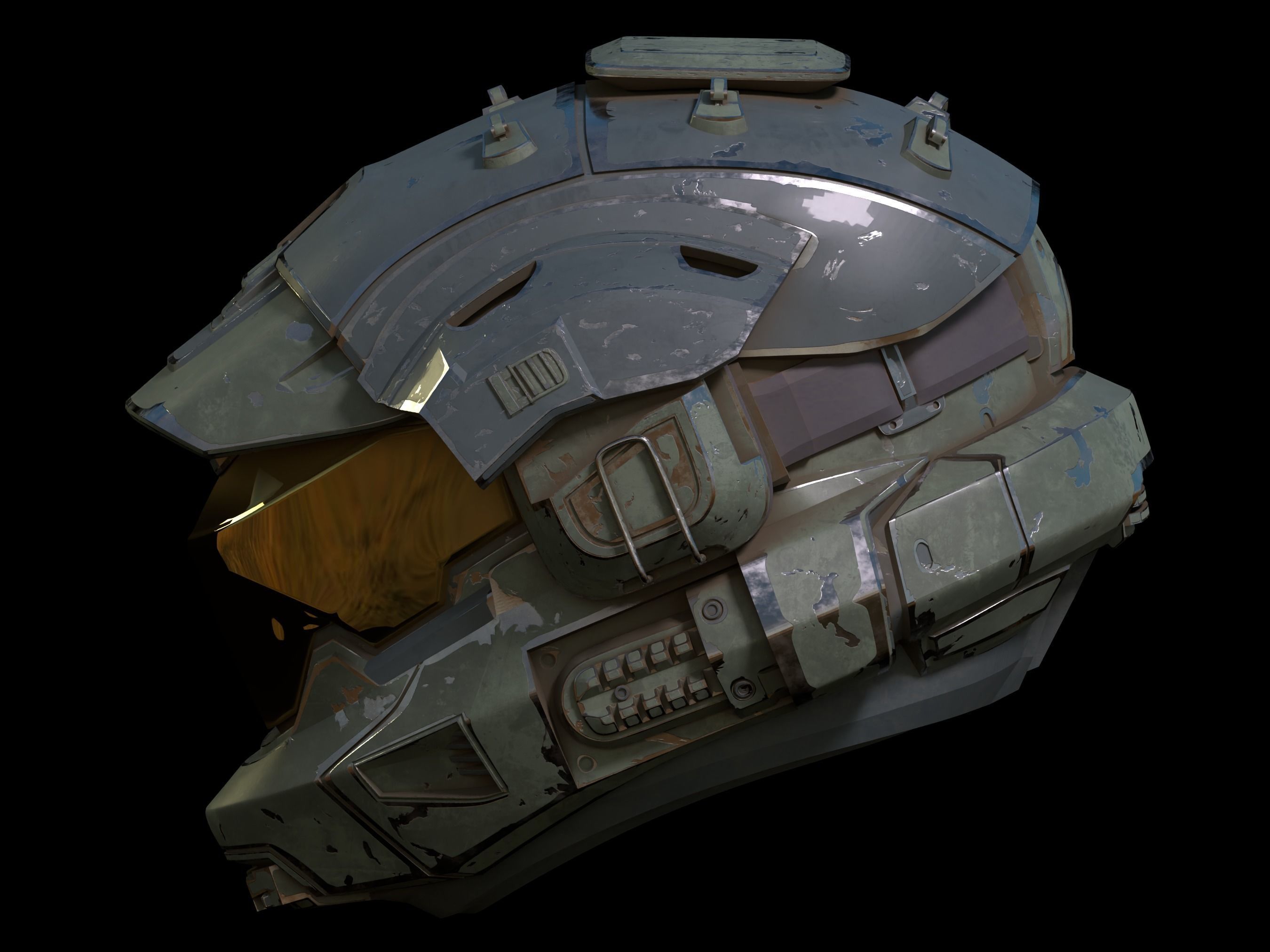 Artaius helmet with attachment 3d print file 3D print model_5