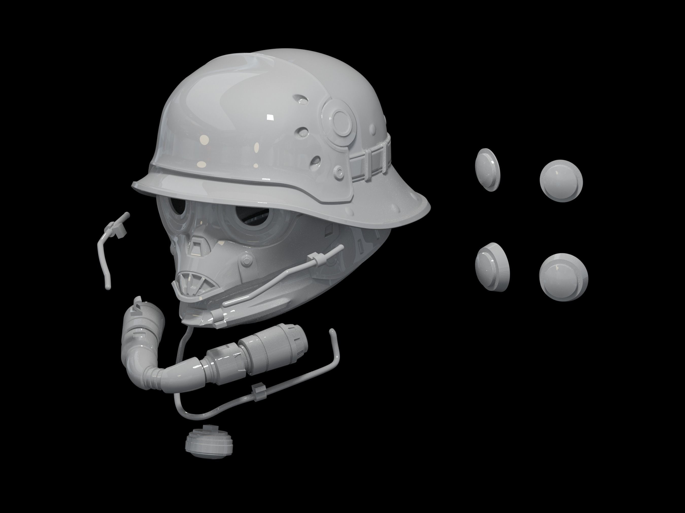 HALO Kerberos helmet 3d print file 3D print model_4