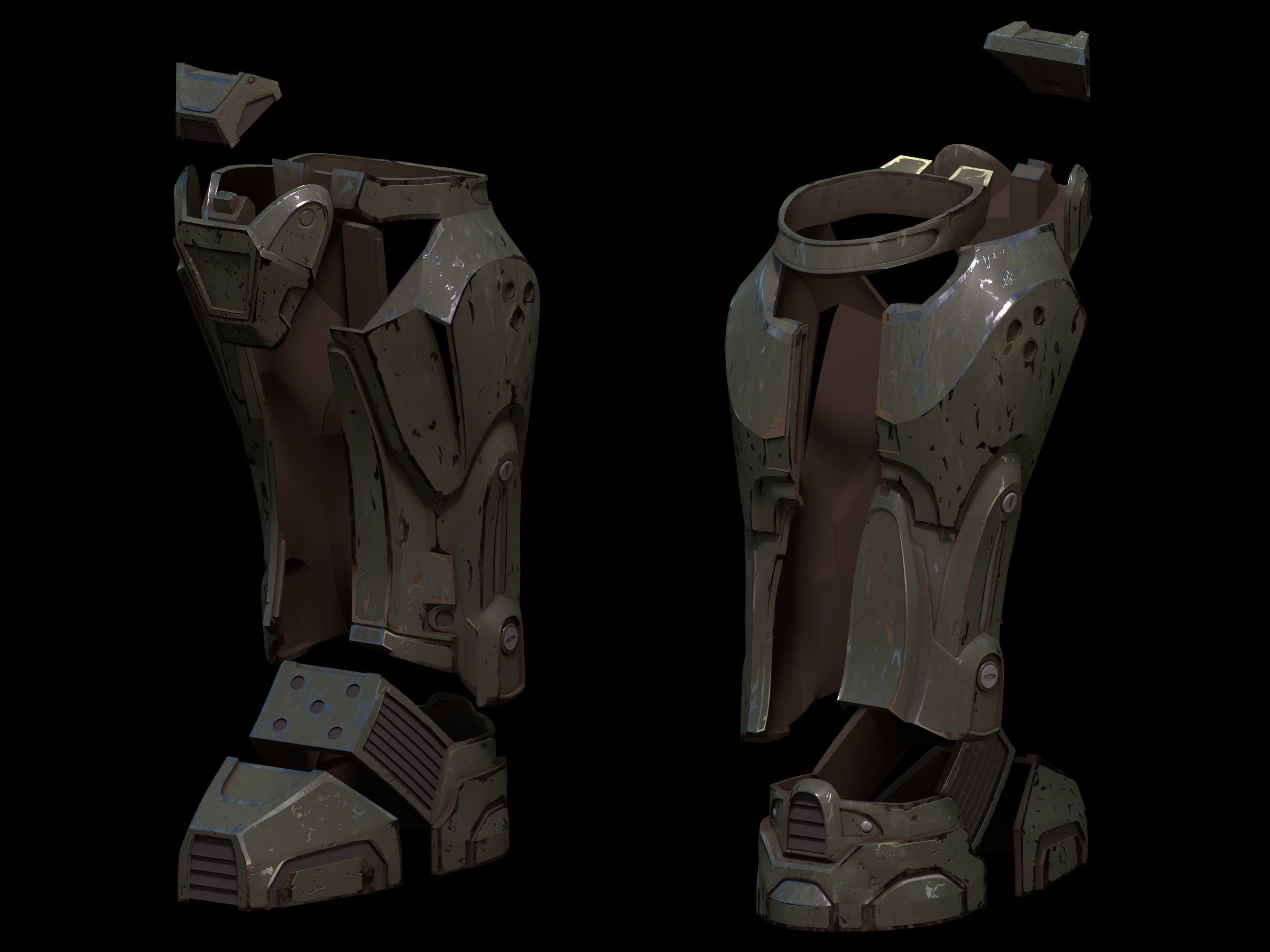 HALO Wars 2 Mk IV armor only 3d print files 3D print model_8