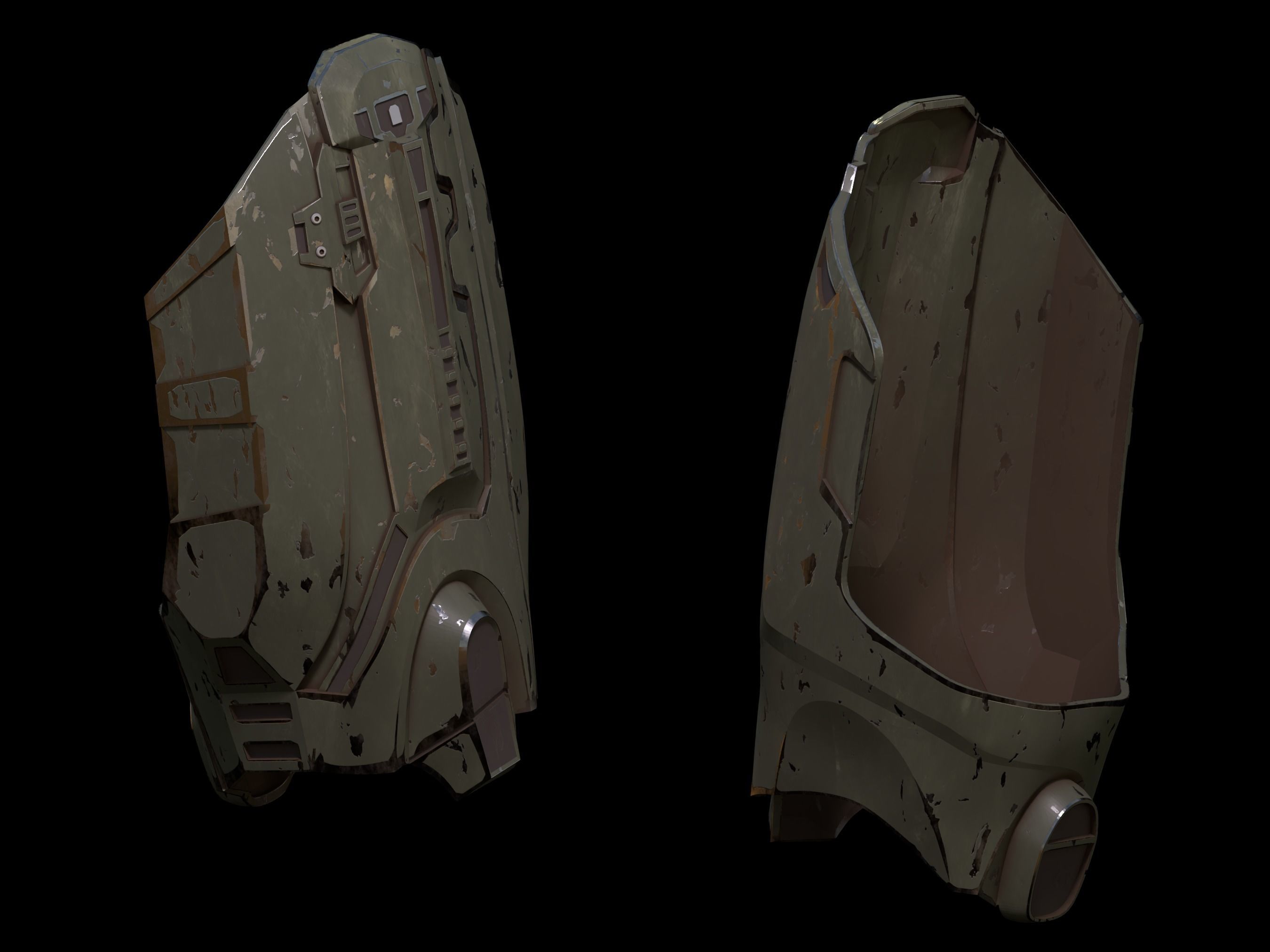 HALO Wars 2 Mk IV armor only 3d print files 3D print model_7