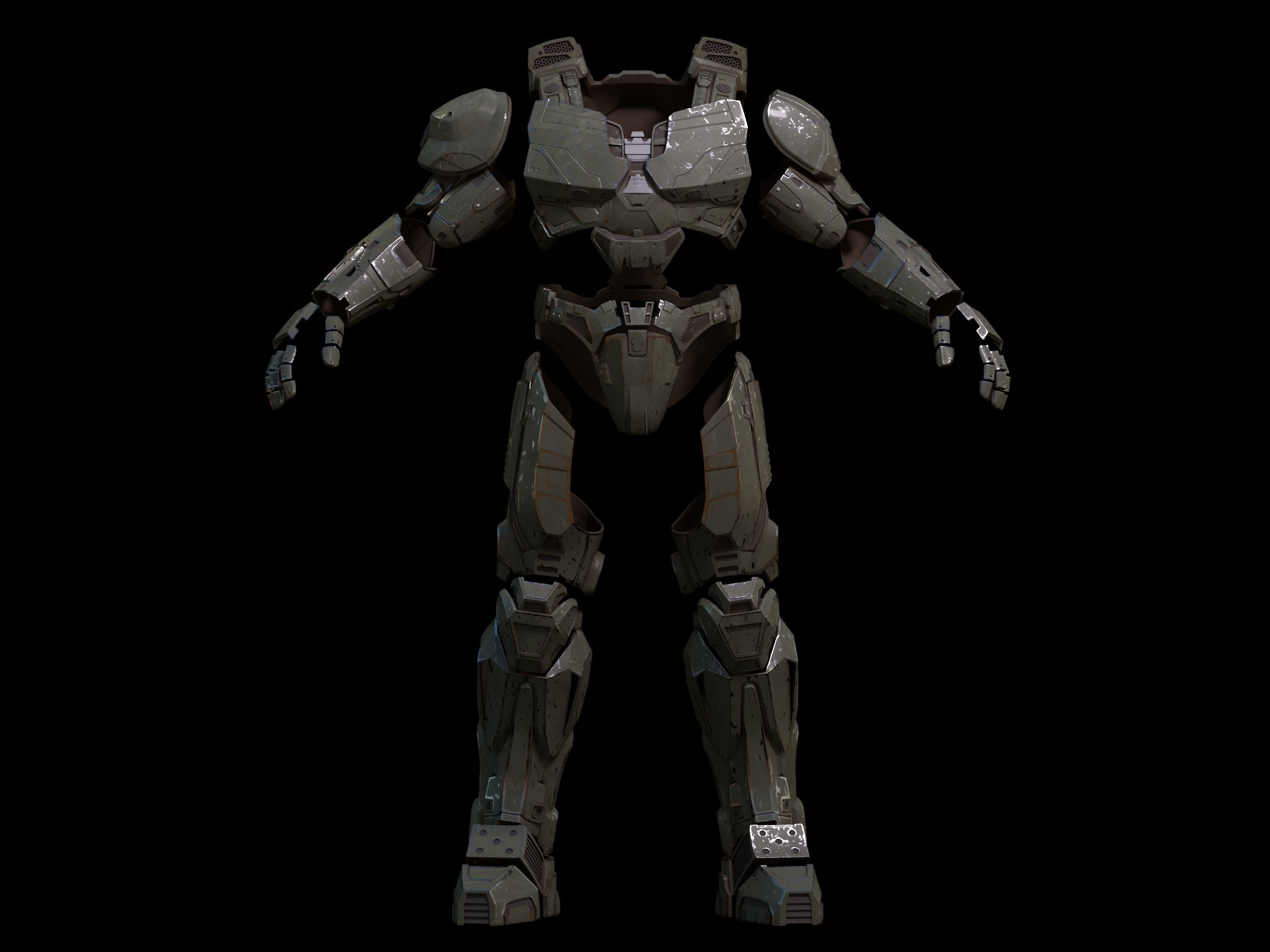 HALO Wars 2 Mk IV armor only 3d print files 3D print model_1