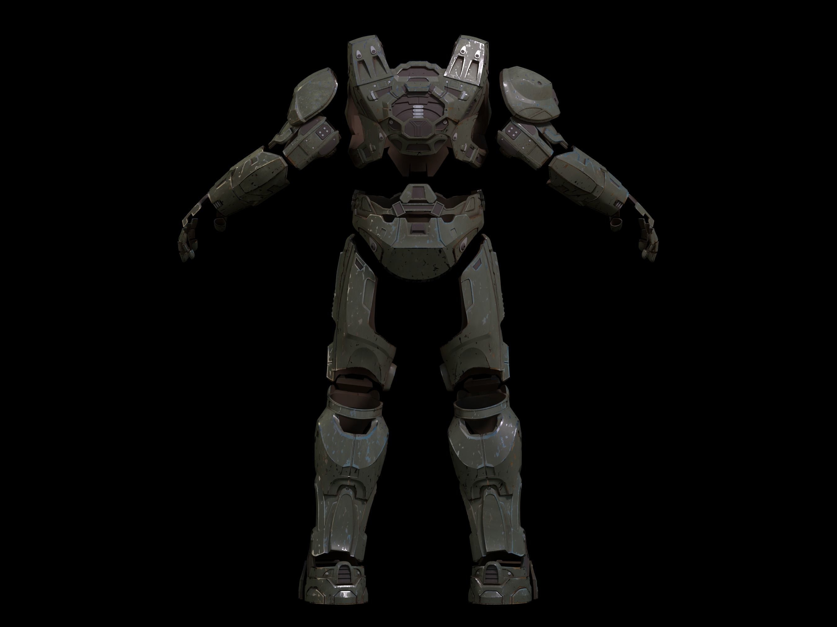 HALO Wars 2 Mk IV armor only 3d print files 3D print model_2