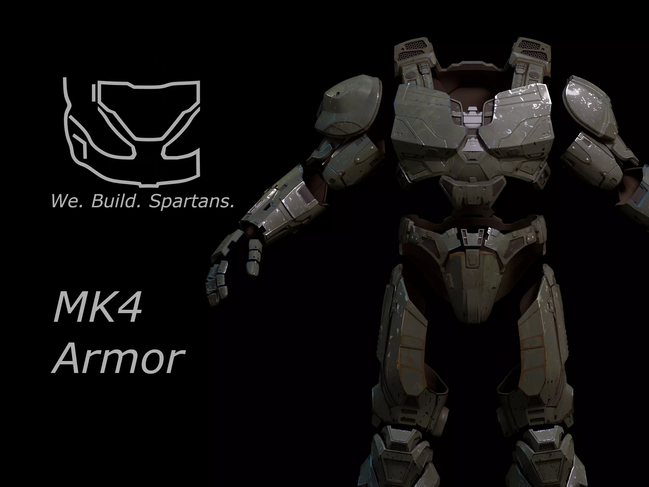HALO Wars 2 Mk IV armor only 3d print files 3D print model_0