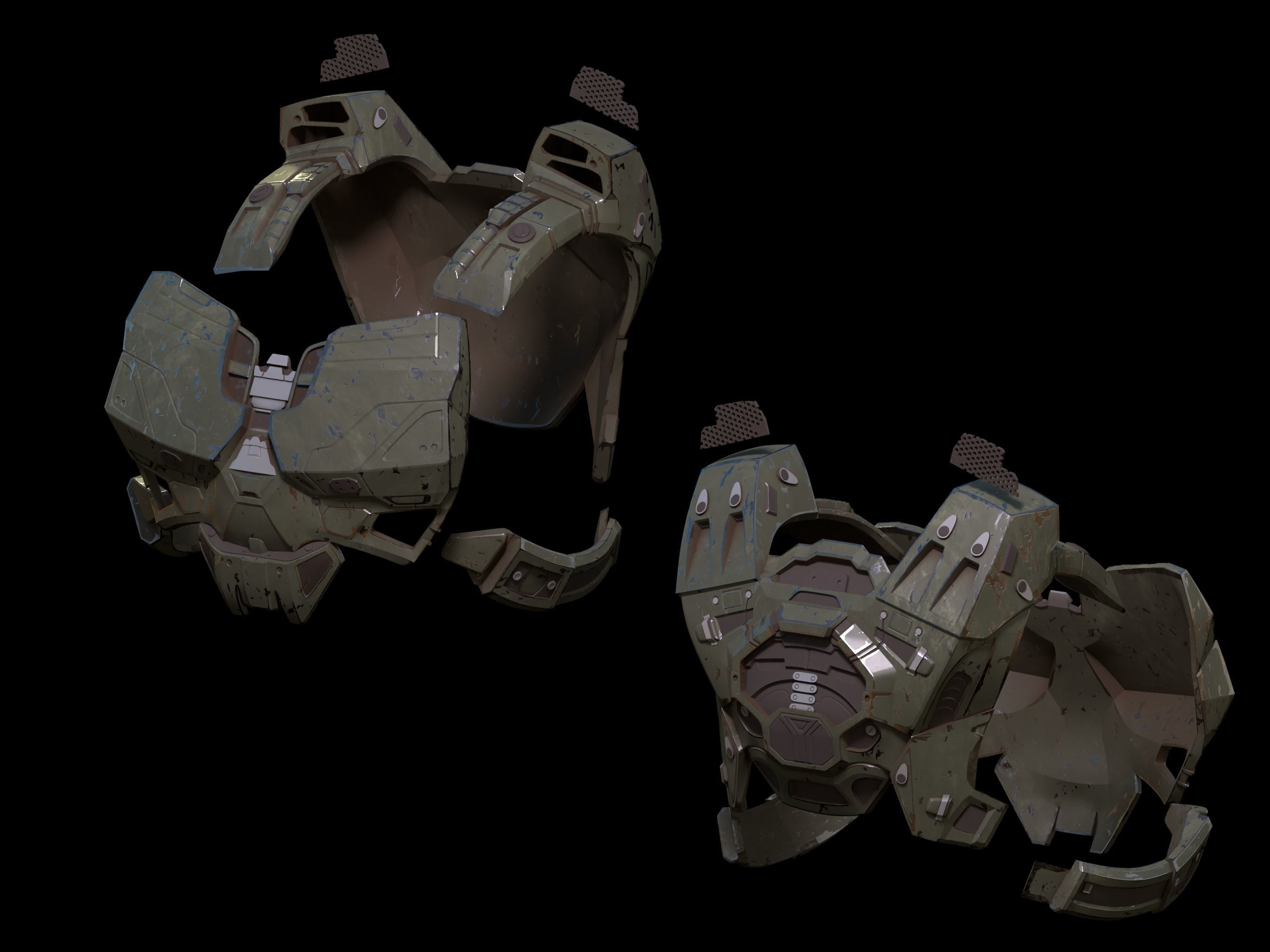HALO Wars 2 Mk IV armor only 3d print files 3D print model_3