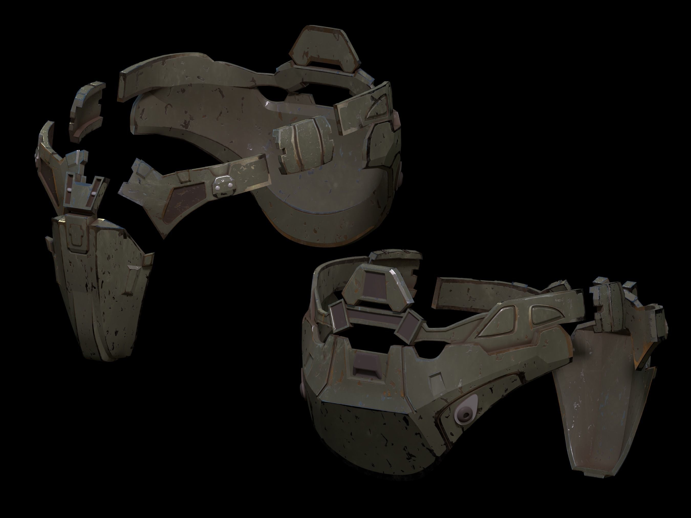 HALO Wars 2 Mk IV armor only 3d print files 3D print model_4