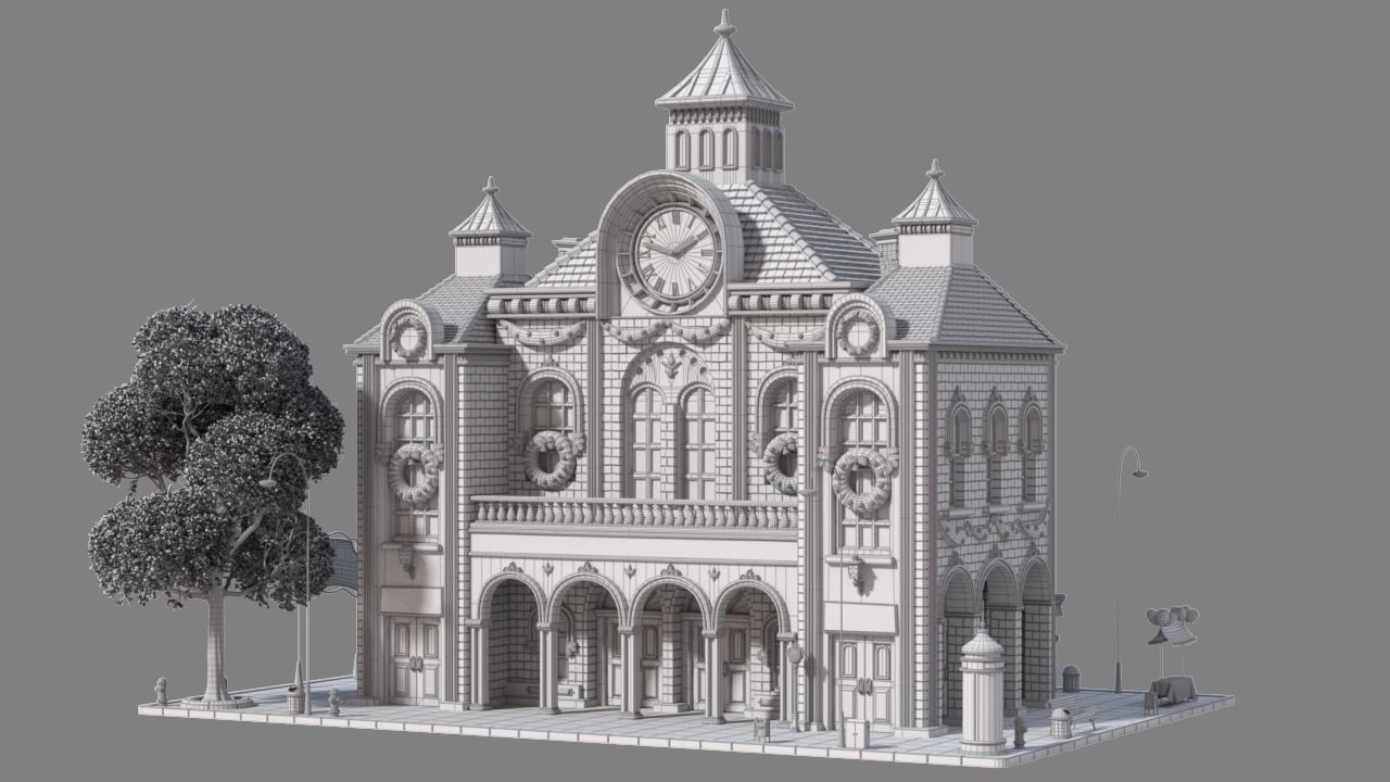 Cartoon House 14 3D model_7