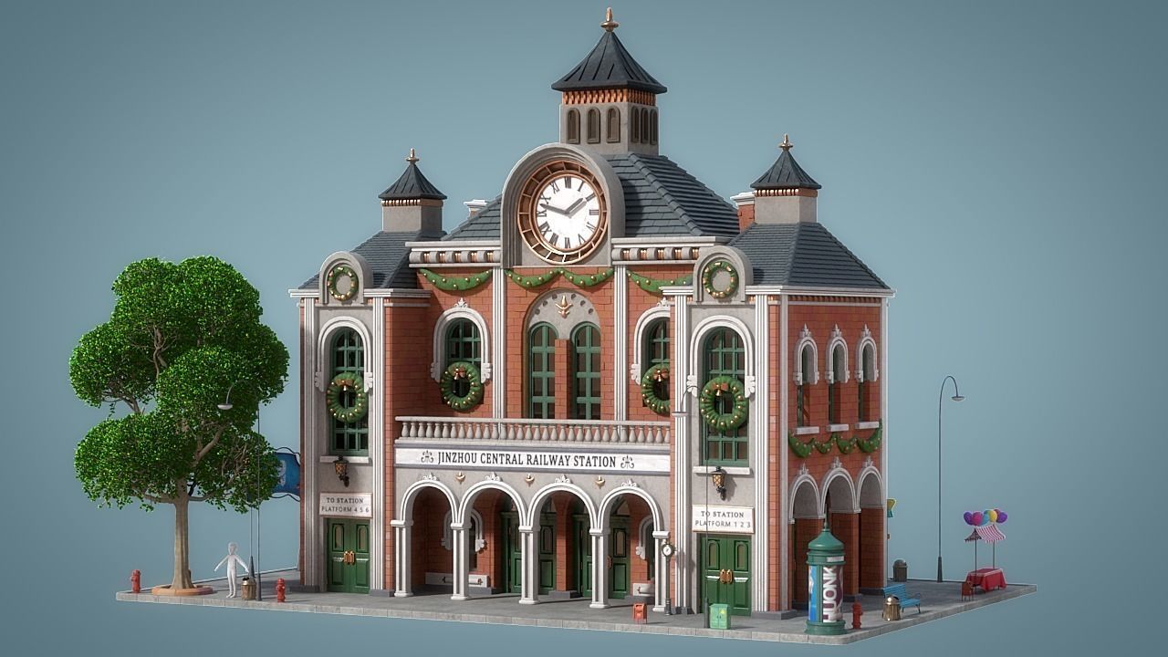 Cartoon House 14 3D model_1