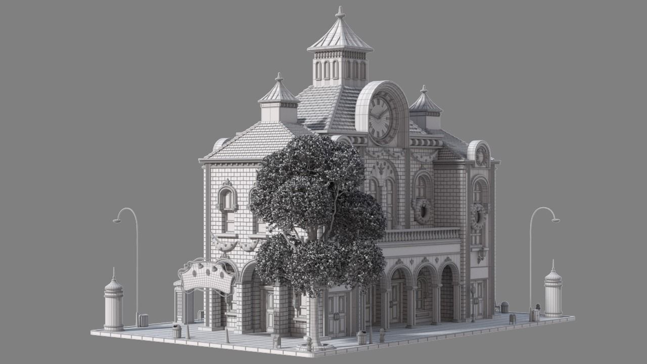 Cartoon House 14 3D model_12