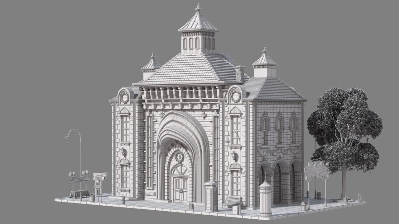 Cartoon House 14 3D model_10