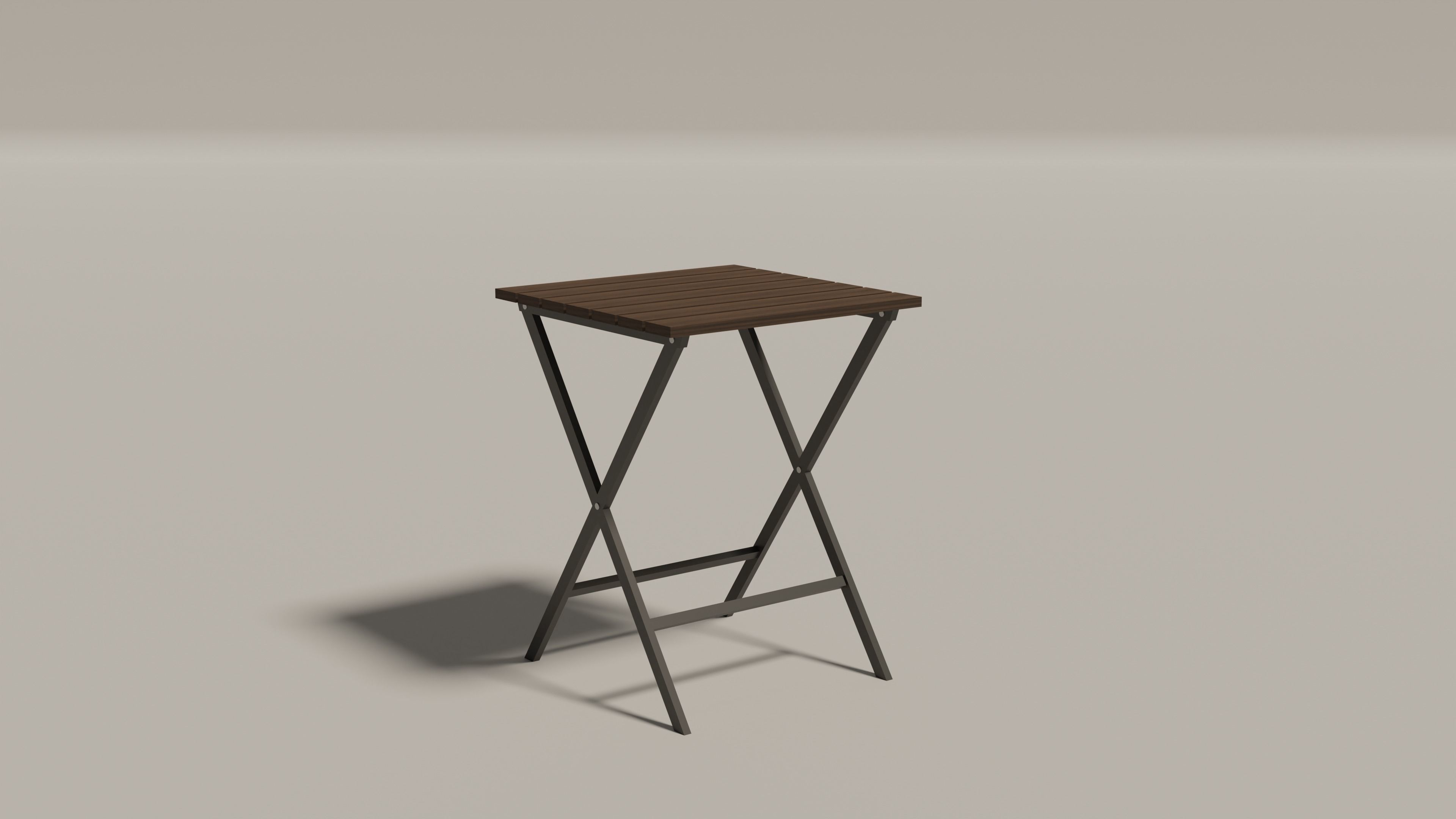 Outdoor Table Set Free 3D model_2