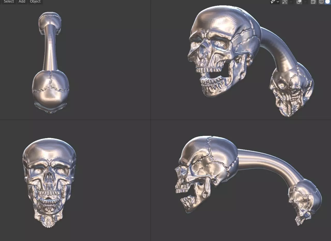 Mancuernillas Craneo 3D print model