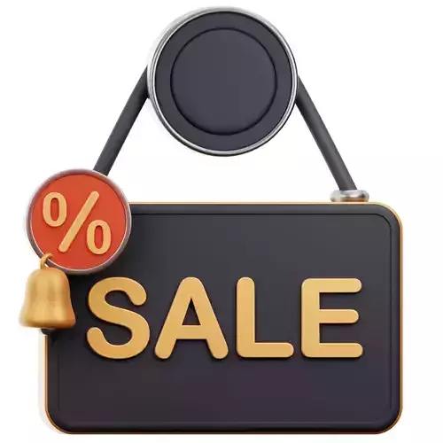 Sale Board 3D Icon