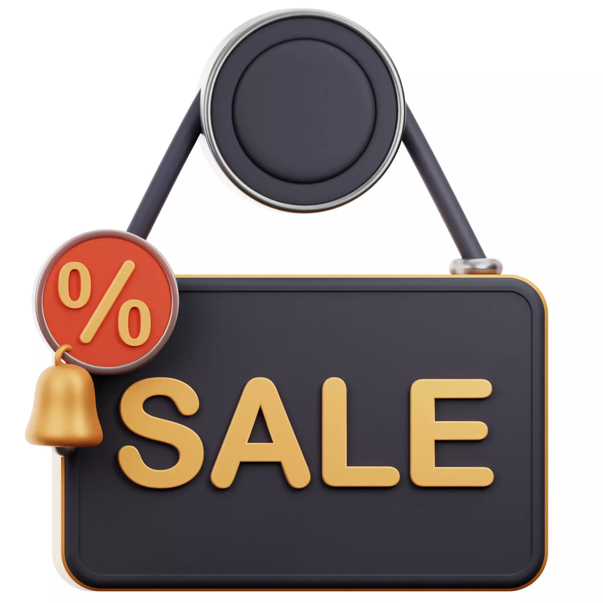 Sale Board 3D Icon Low-poly 3D model_0