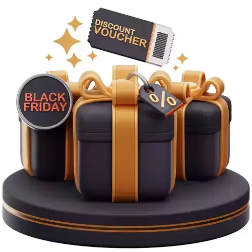 Special Gift Black Friday 3D Icon
