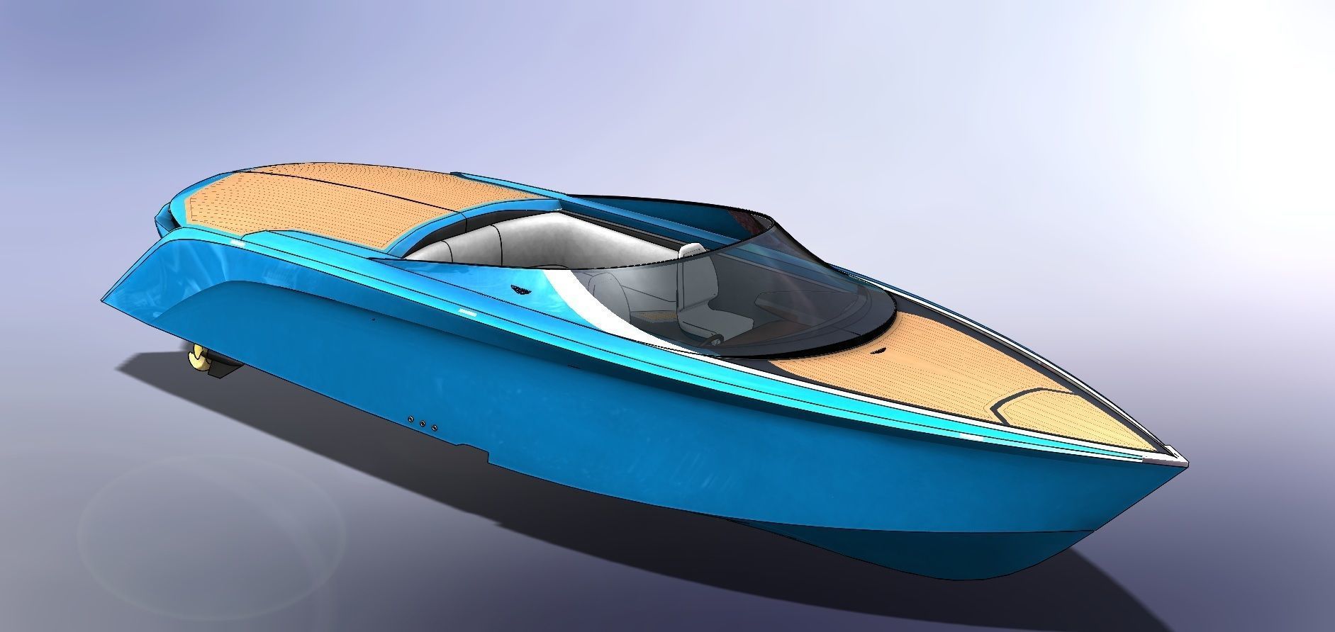 Aston Martin AM37 powerboat 3D model_3
