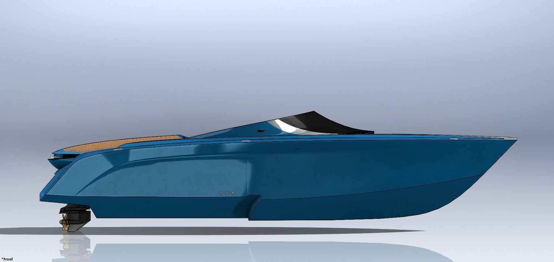 Aston Martin AM37 powerboat 3D model_8