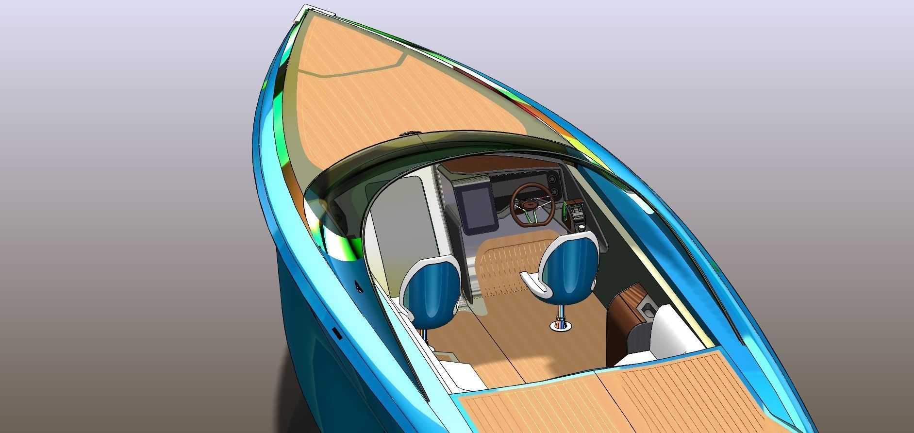 Aston Martin AM37 powerboat 3D model_6