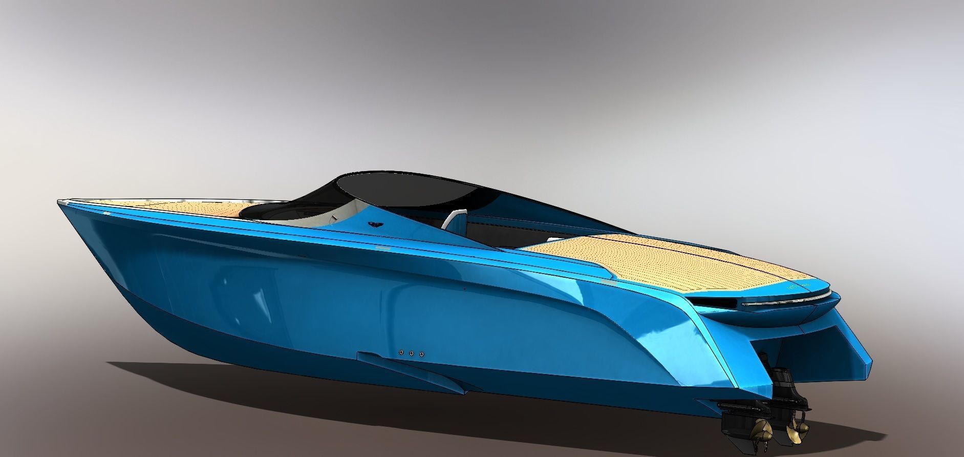Aston Martin AM37 powerboat 3D model_4
