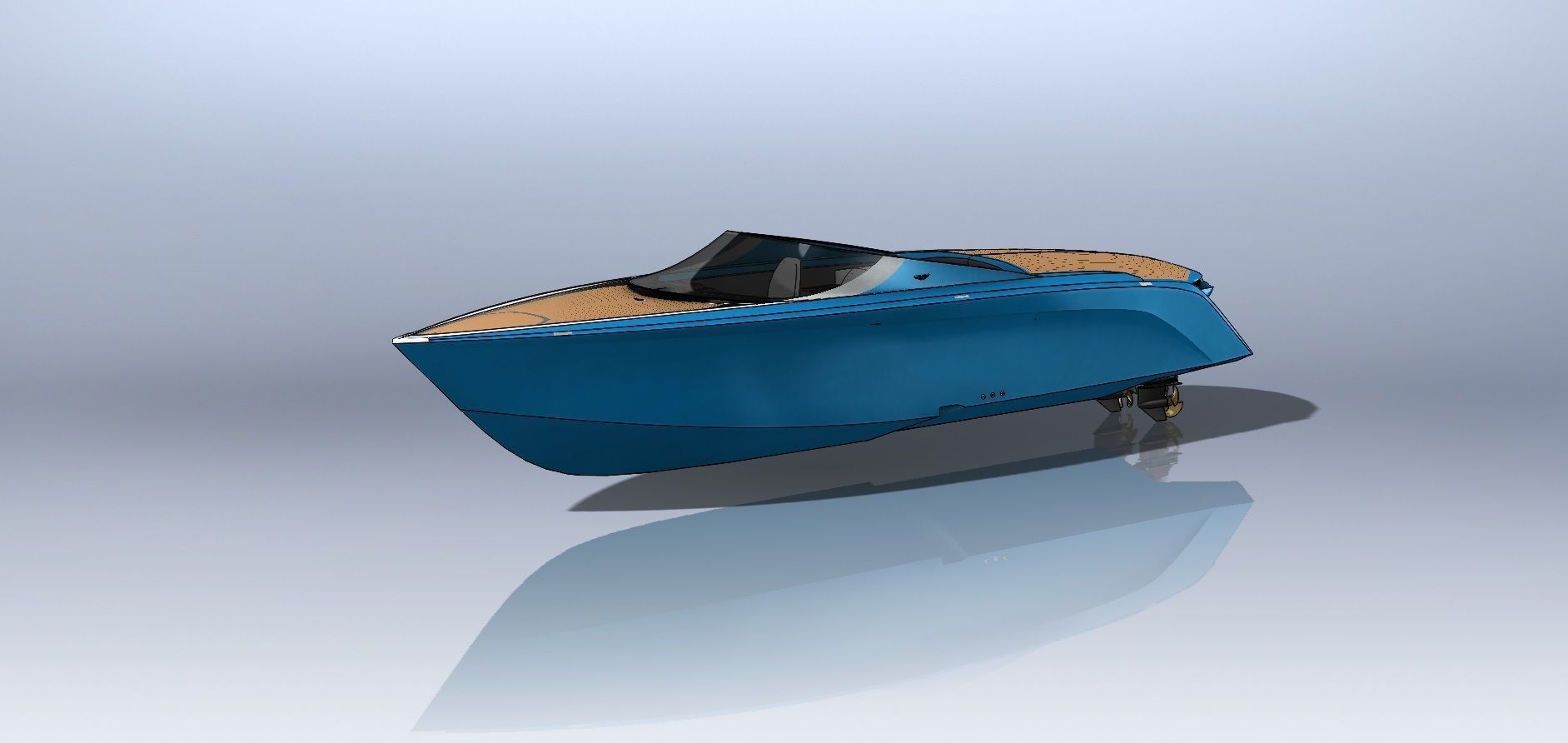 Aston Martin AM37 powerboat 3D model_1