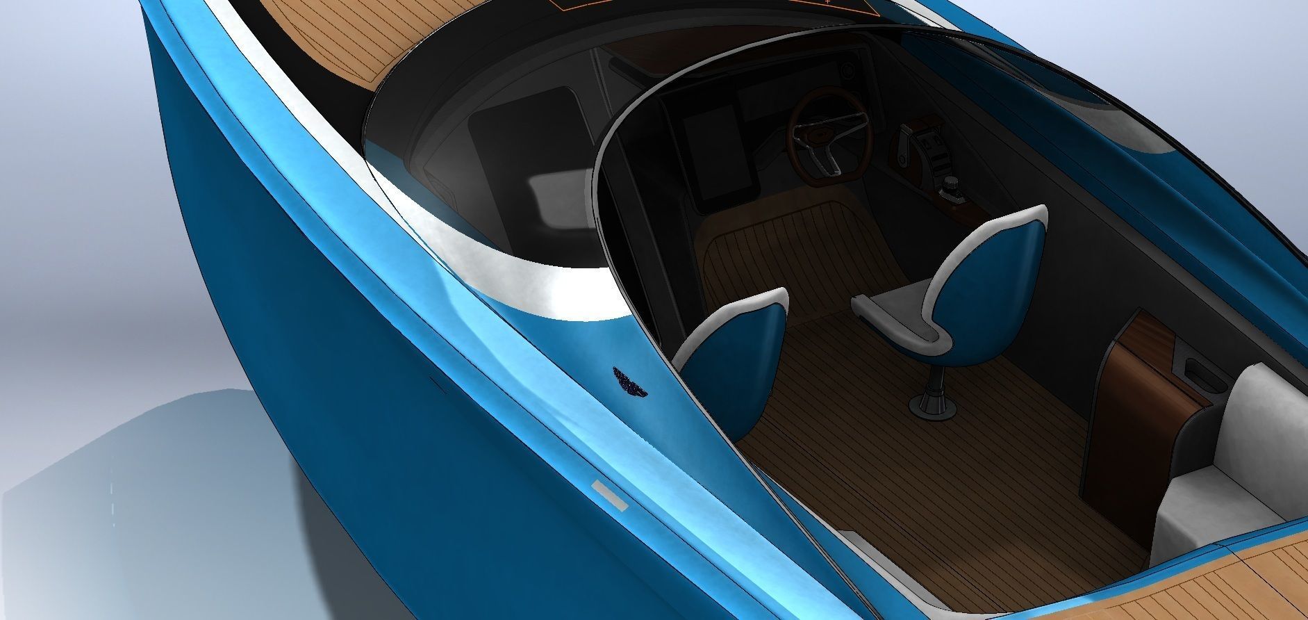 Aston Martin AM37 powerboat 3D model_12